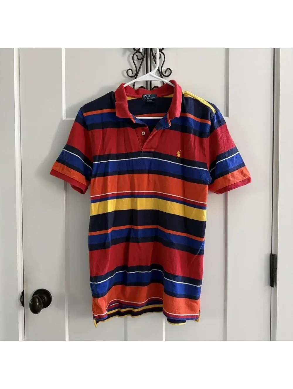 👕 Polo Ralph Lauren Striped Polo Shirt Youth XL 18-20 Adult S